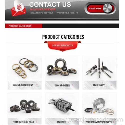 Customized Auto Teile Messing oder Stahlsynchronisator für 8-94161-860-0